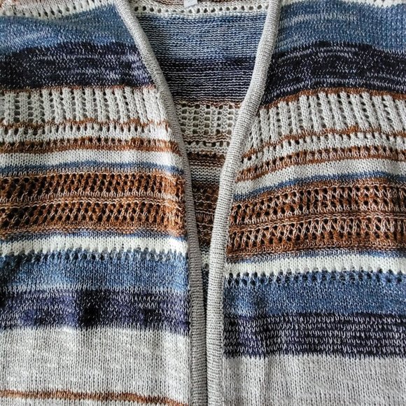 Anthropolgie Heany Striped Womens Cardigan XS Multi Fred And Sibel Striped Open - Picture 3 of 10